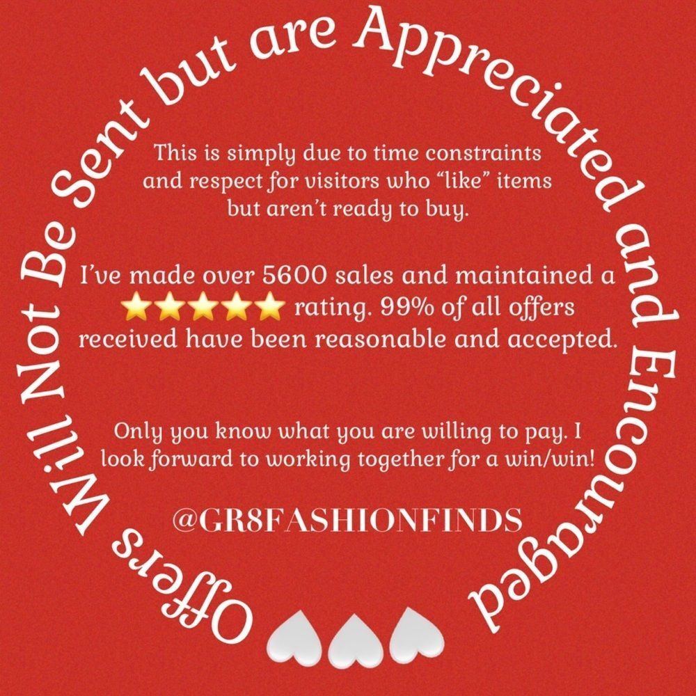Offers Are Not Sent But Are Highly Encouraged And Appreciated